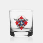 Clan MacTavish Wappen über Tartan Whiskyglas (Rückseite)