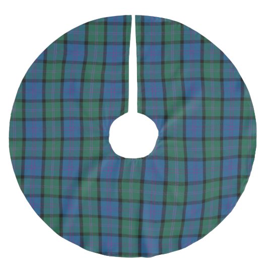 Clan MacThomas Tartan Kariert Tree Skirt Polyester Weihnachtsbaumdecke (Vorderseite)