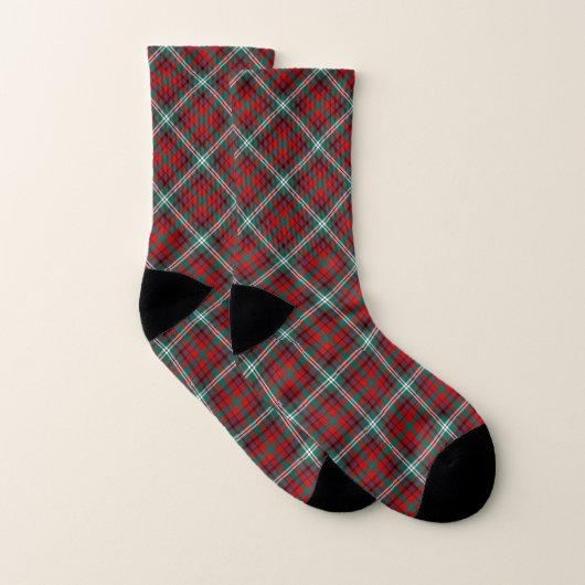 Clan Maguire Tartan Muster Red Irish Kariert Socken (Paar)