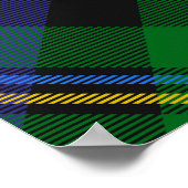 Clan Malcolm Crest over Tartan Poster (Ecke)