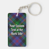 Clan Malcolm Crest over Tartan Schlüsselanhänger (Rückseite)