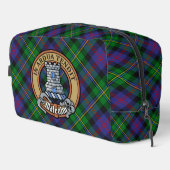 Clan Malcolm Crest over Tartan Waschbeutel (Rechte Ecke)