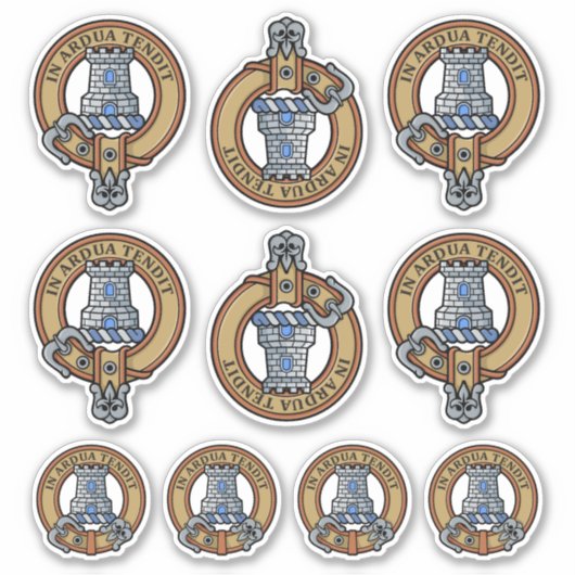 Clan Malcolm Crest Sticker Set (Vorderseite)