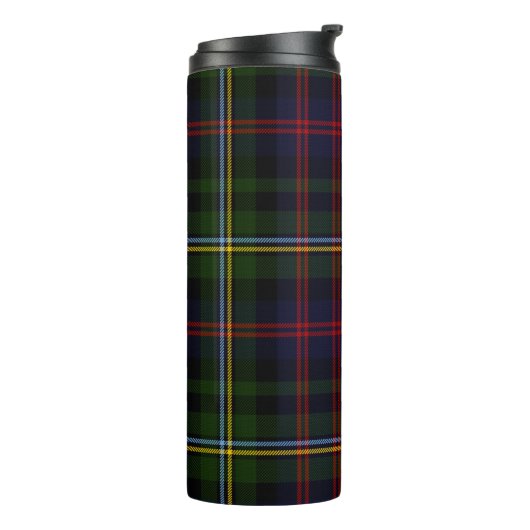 Clan Malcolm Kariert Custom Thermal Tumbler Thermosbecher (Nach links gedreht)