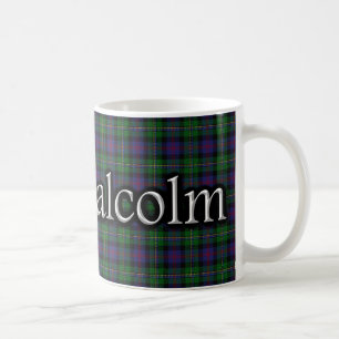 Clan-Malcolm klassischer TartanScottish Kaffeetasse