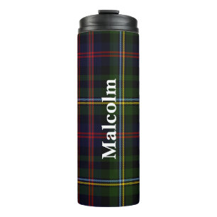 Clan Malcolm Plaid Thermotumbler nach Maß Thermosbecher