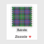 Clan Malcolm Tartan Aufkleber (Blatt)