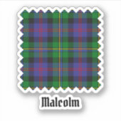Clan Malcolm Tartan Aufkleber (Vorderseite)