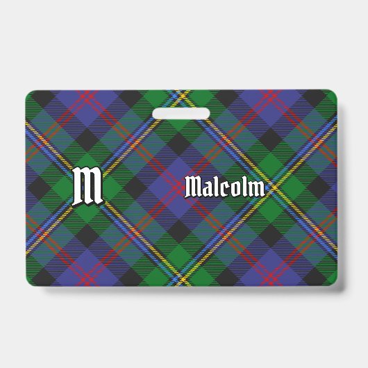 Clan Malcolm Tartan Ausweis (Vorderseite)