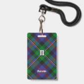 Clan Malcolm Tartan Ausweis (Vorderseite mit Lanyard)