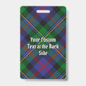 Clan Malcolm Tartan Ausweis (Rückseite)
