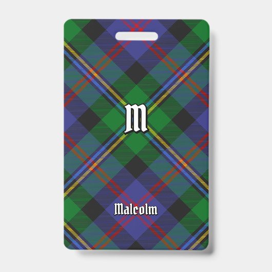 Clan Malcolm Tartan Ausweis (Vorderseite)