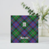 Clan Malcolm Tartan Einladung (Stehend Vorderseite)