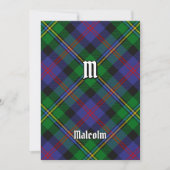 Clan Malcolm Tartan Einladung (Vorderseite)