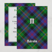 Clan Malcolm Tartan Einladung (Vorne/Hinten)
