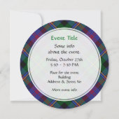 Clan Malcolm Tartan Einladung (Rückseite)