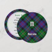 Clan Malcolm Tartan Einladung (Vorne/Hinten)