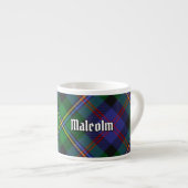 Clan Malcolm Tartan Espressotasse (Vorderseite Rechts)