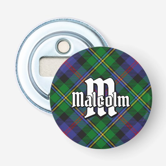 Clan Malcolm Tartan Flaschenöffner (Vorderseite)