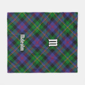 Clan Malcolm Tartan Fleecedecke (Vorderseite (Horizontal))