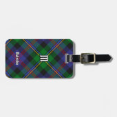 Clan Malcolm Tartan Gepäckanhänger (Vorderseite horizontal)