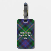 Clan Malcolm Tartan Gepäckanhänger (Rückseite vertikal)