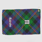 Clan Malcolm Tartan Golfhandtuch (Horizontal)