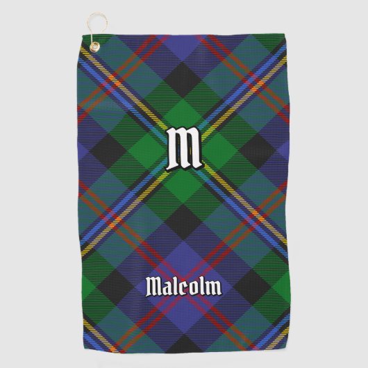 Clan Malcolm Tartan Golfhandtuch (Vorderseite)