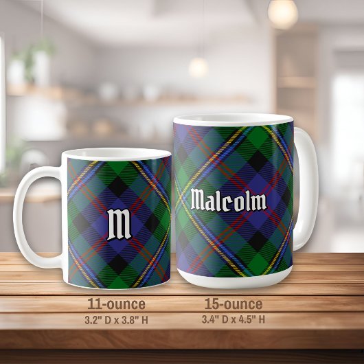 Clan Malcolm Tartan Kaffeetasse