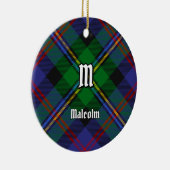 Clan Malcolm Tartan Keramik Ornament (Rechts)