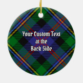 Clan Malcolm Tartan Keramik Ornament (Hinten)