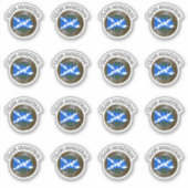 Clan Malcolm Tartan Knot & Flag Aufkleber (Vorderseite)