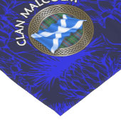 Clan Malcolm Tartan Knot & Flag Kurzer Tischläufer (Ecke)