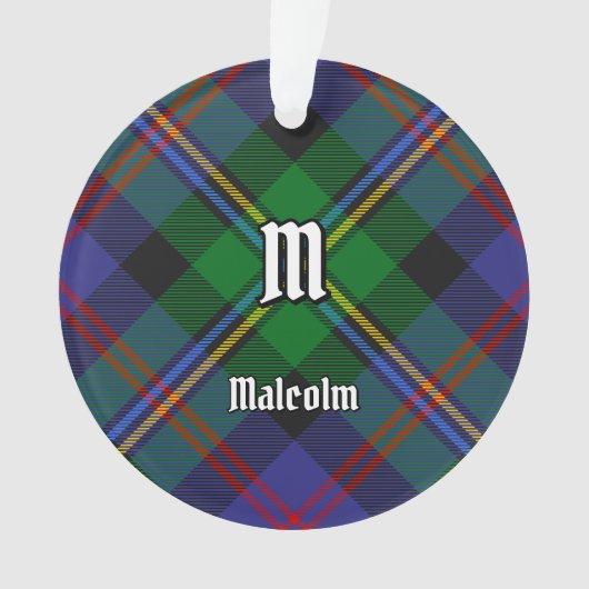 Clan Malcolm Tartan Ornament (Vorderseite)