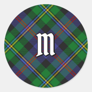 Clan Malcolm Tartan Runder Aufkleber