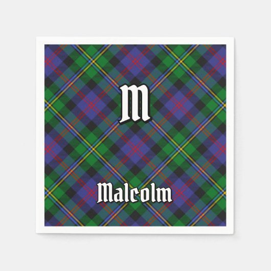 Clan Malcolm Tartan Serviette (Vorderseite)