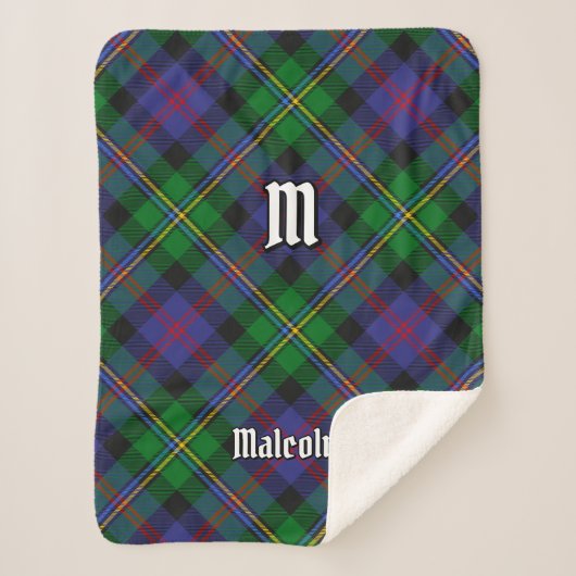 Clan Malcolm Tartan Sherpadecke (Vorderseite)