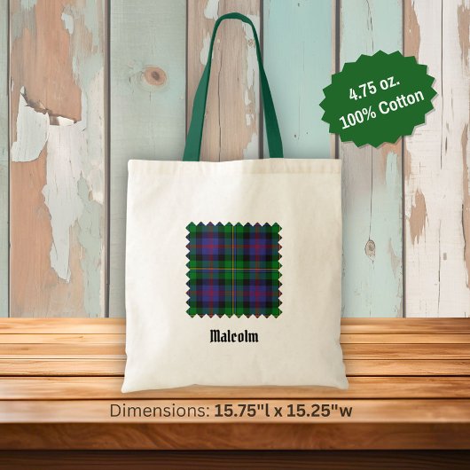 Clan Malcolm Tartan Tragetasche
