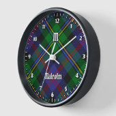 Clan Malcolm Tartan Uhr (Winkel)