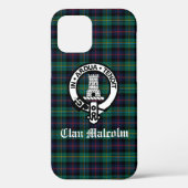 Clan Malcolm Tartan und Wappen Case-Mate iPhone Hülle (Rückseite)