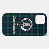 Clan Malcolm Tartan und Wappen Case-Mate iPhone Hülle (Rückseite (Horizontal))