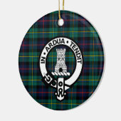Clan Malcolm Tartan und Wappen Keramik Ornament (Links)