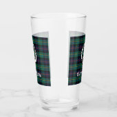 Clan Malcolm Wappen Abzeichen und Tartan Glas (Rechts)
