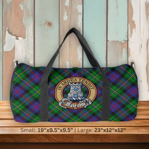 Clan Malcolm-Wappen auf Tartan Duffle Bag