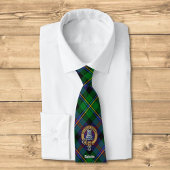 Clan Malcolm-Wappen auf Tartan Krawatte