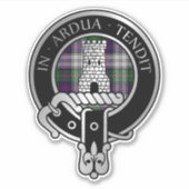 Clan Malcolm Wappen & Dress Tartan Sticker (Vorderseite)