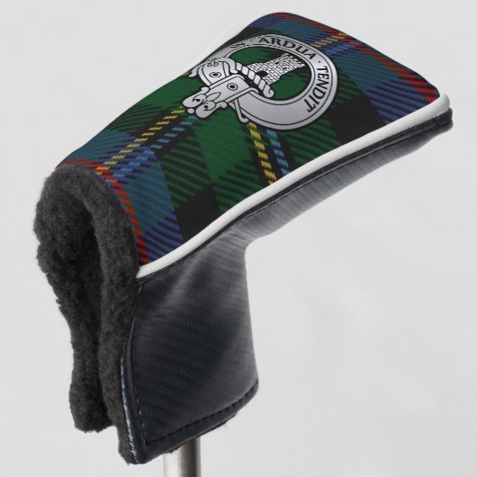 Clan Malcolm Wappen & Tartan Golf Headcover (3/4 Vorderseite)