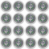 Clan Malcolm Wappen & Tartan Knot Aufkleber (Vorderseite)