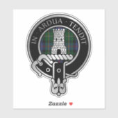 Clan Malcolm Wappen & Tartan Sticker (Blatt)
