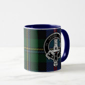 Clan Malcolm Wappen & Tartan Tasse (VorderseiteRechts)